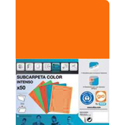 GIO SUBCARPETA COLOR INTENSO 250G F NARANJA 50-PACK 400040653